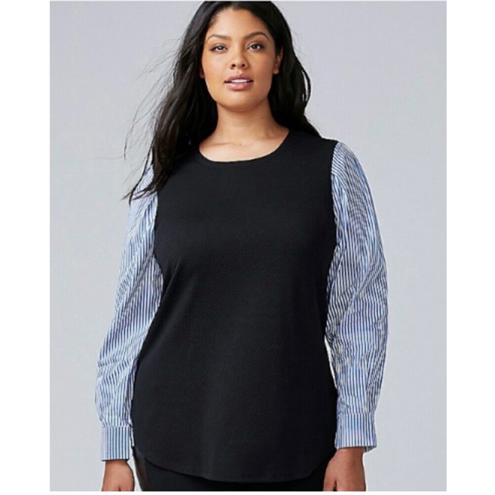 Lane Bryant Mixed Fabric Tunic